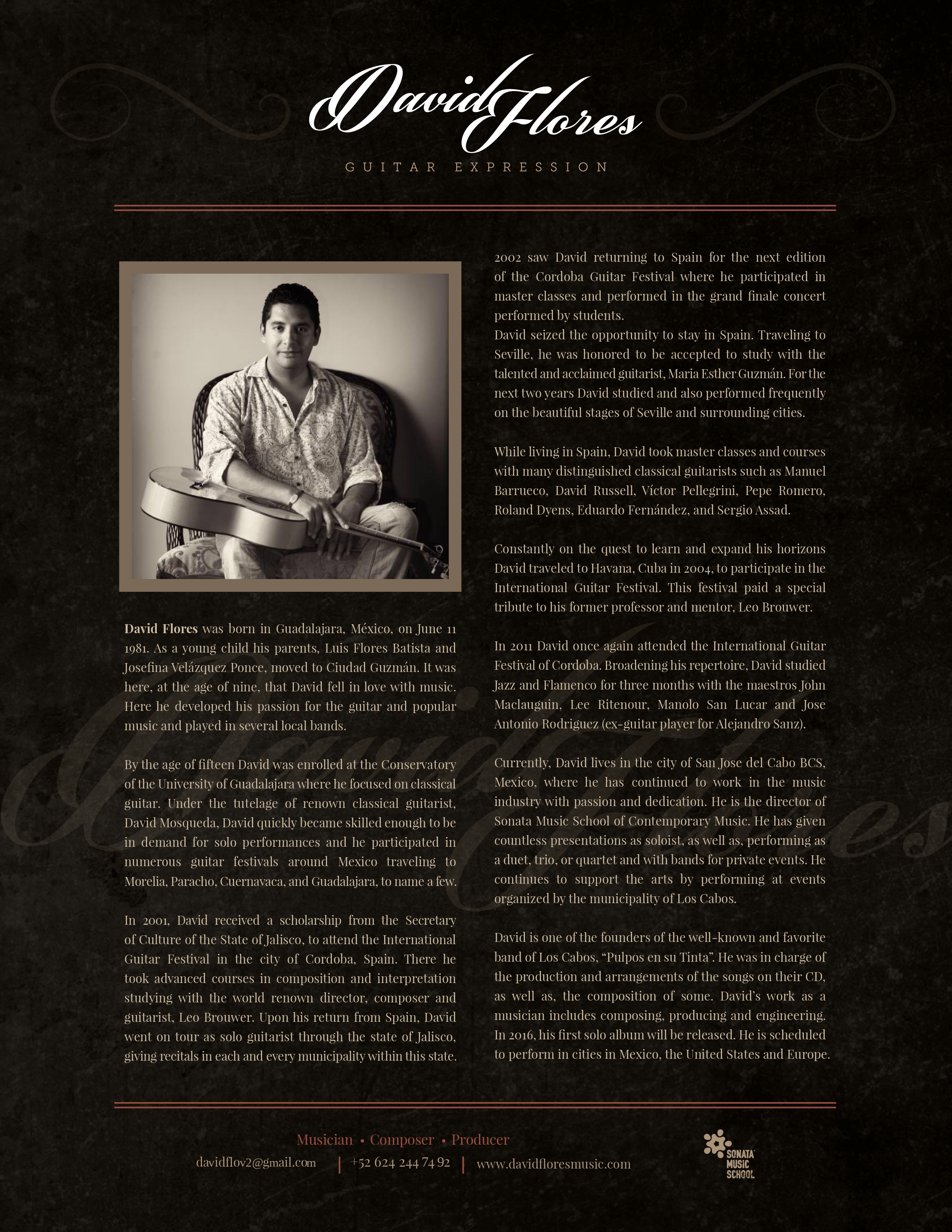 Biografía de David Flores
